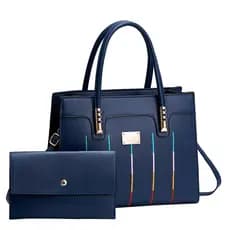 BOLSA FEMININA mY EK DE LUXO COM CARTEIRA LINHA DIAMANTE - BLUE