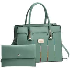BOLSA FEMININA mY EK DE LUXO COM CARTEIRA LINHA DIAMANTE - GREEN