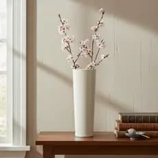 Vaso Para Plantas Coluna Ibiza Slin 70cm com Prato