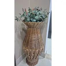 Vaso Jarra Jarro Garrafa De Bambu Decoração G 80cm