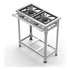 Fogão Industrial Inox 2 Duas Bocas Alta Pressão
