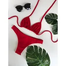 Biquíni Asa Delta Calcinha Fio Duplo Moda Praia Verão