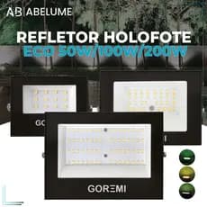 Refletor LED 200W 100W 50W Holofote Bivolt ECO A Prova d'água Luz Branca, Quente e Verde | Áreas Externas