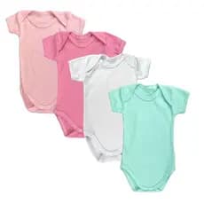 Kit 3 body bebe para menina bory de menino bebê manga curta infantil