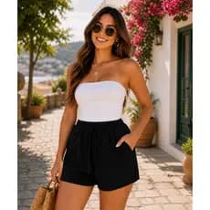 Short Duna Feminino Básico Soltinho Verão Conforto Moda Feminina