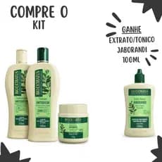 Kit Antiqueda Jaborandi Bio Extratus ( Shampoo, Condicionador e Banho de Creme 500mL/250g)