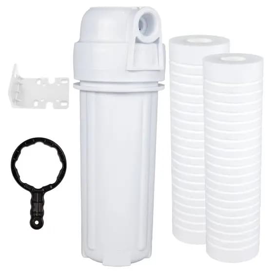 Filtro Agua Cavalete Caixa D'agua 2 Refil Pp Ranhurado