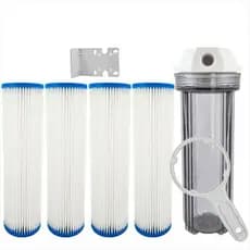 Filtro Água Caixa Água 4 Refil Plissado Lavável Com Suporte