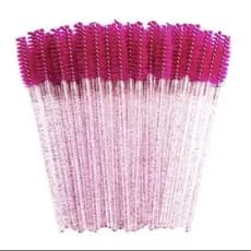 50 Escovinhas Glitter Extensao De Cilios Sobrancelha Brilho