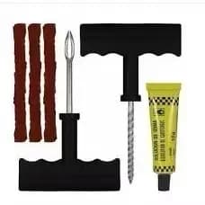 Kit Reparo Pneu Sem Camara Moto Carro + 10 Refis Macarrão Pneu