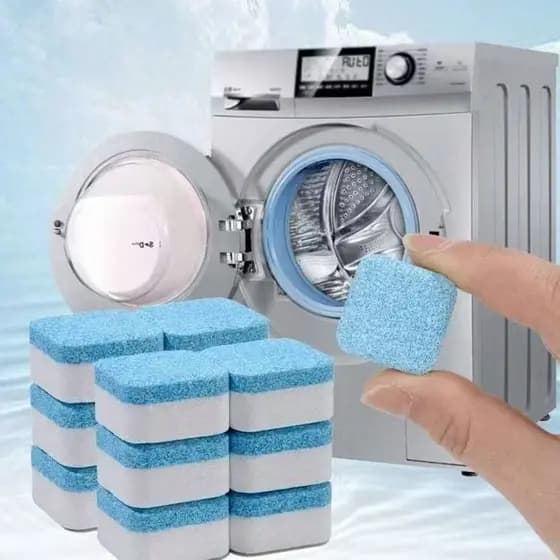 Kit 12 Limpador de máquina de lavar, comprimido efervescente sólido para remover manchas