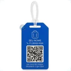 Tag Identificação Bagagem Personalizada com QR Code Mala Mochila Bolsa Viagem
