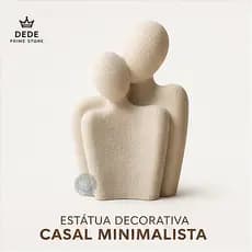 Estátua Casal Decoração Minimalista Moderna Enfeite Sala