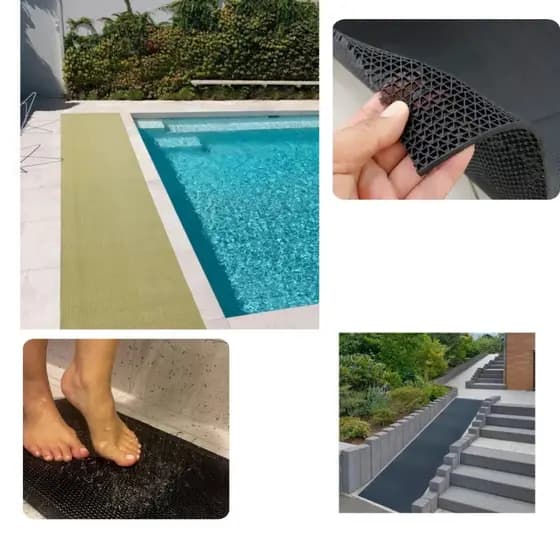 Tapete Antiderrapante 100x60cm Ideal para Piscinas e Banheiros