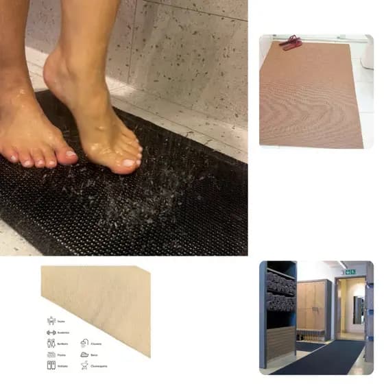 Novidade Piso Tapete Antiderrapante Para Banheiro,Box, Vestiario 150x100cm