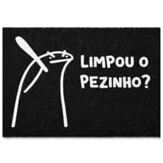 Tapete Porta de Entrada Limpou o Pezinho? Capacho Antiderrapante Lavável Interno/Externo