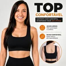 Top Academia Fitness Casual Básico com Bojo Removivel Caminhada Suplex Treino Cropped