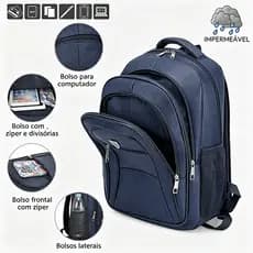 Mochila Bolsa Reforçada Esportiva Impermeável Para Notebook Mochila Escolar De Viagem E Trabalho