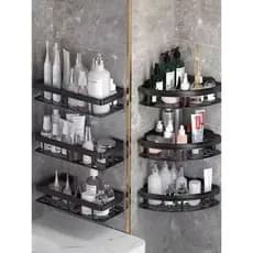 KIT Suporte De Shampoo Organizador Prateleiras De Banheiro Sem Furo