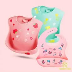 Babador De Silicone Infantil Babadores Impermeável Para Bebê Adjustable Coletor De Migalhas De Pão