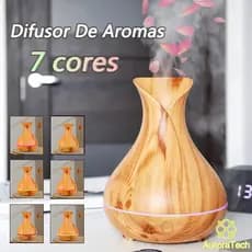 Difusor De Aroma Umidificador E Purificador De Ar De Grão De Madeira Usb Com Luz Noturna Colorida Para Quarto Escritório