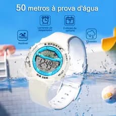 Relogio Feminino Esportivo à Prova Dágua Digital Com Despertador E Timer Luminoso Multifunção