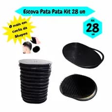 Pente Masculino PRETO Kit 28 un  Bolso Escova Pata Pata Masculina Cabelo Barba ótimo custo beneficio
