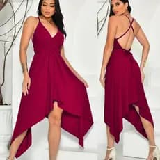 Vestido Envelope Feminino Multiuso Básico Bico Pontas Moda Indiano