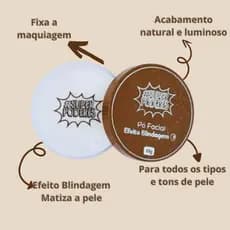 Pó Facial Solto Efeito Blindagem Super Poderes translúcido maquiagem baratinha prova dagua