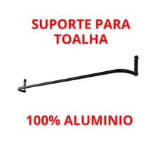 Porta Toalha Suporte Toalheiro Banheiro Único  70CM Aluminio Não enferruja - Bitenfer Varais