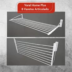 Varal De Parede Retratil Roupas 8 Varetas Aluminio SOB MEDIDA - BITENFER VARAIS