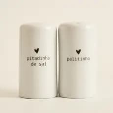 Saleiro e/ou Paliteiro de porcelana branco mini