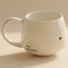 Caneca Diferenciada Oval Bojuda JUMBO 440ml Cerâmica Presente Gigante Moon Meu Momento Jovem Senhora