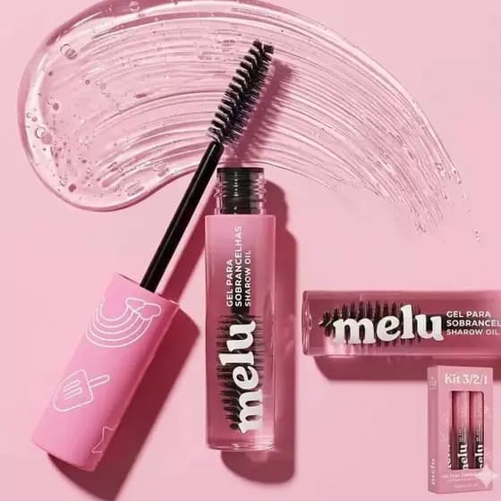 Gel para Sobrancelhas Ruby Rose Melu Incolor Modelador Fixação Natural Brow