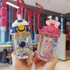 Garrafas De Água Para Criança Infantil com Bico duplo 700ml Com Alça Regulável