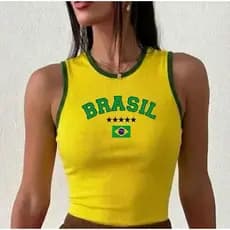 Blusa Brasil Feminina Camisa Do Brasil Feminina Baby Look Brasil Feminina Blusa Copa Feminina 2026