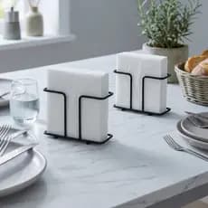Kit 2 Suporte Porta Papel Toalha de Cozinha Portátil Multifuncional Vertical Em Aço Carbono Aramado
