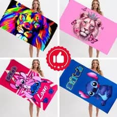 Toalha de Banho Stitch Toalhas De Banho Gigante Toalha de Banho Leão Toalha Infantil Banho Praia Algodão Lilo Stitch