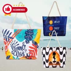 Bolsa de Praia Piscina Verão Viagem Sacola Blogueira Moda Praia Feminina Alça Ombro Dobrável Funcional Elegante