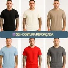 Camiseta Masculina Lisa Basica 30.1 Camisa 30.1 malha Premium 30.1 Peruana