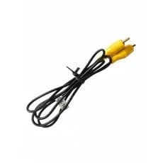 Cabo De Video Rca Macho Adaptador Amarelo 90cm Dourado Extensão
