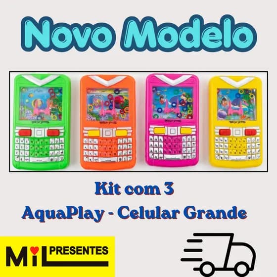 Kit com 3 aquaplay, jogo das argolas, lembrancinha para festa.
