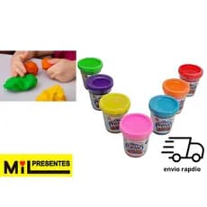 Kit c/ 5 potinhos Massinha De Modelar -   Lembracinha Festa Penda Infatil