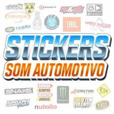 Stickers Cartela com 29 Adesivos para Carro e Som Automotivo | Estilo Exclusivo, Tuning