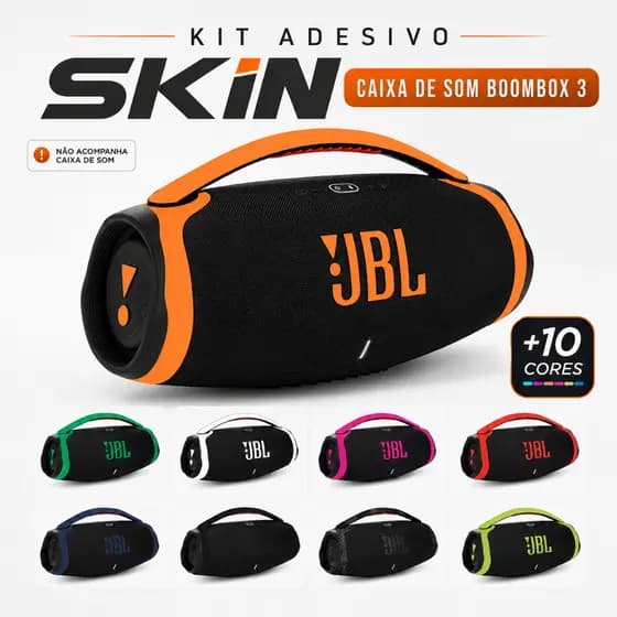 Adesivo Sticker Premium  –Personalização Boombox 3 Design Exclusivo, Alta Fixação Skin Moderna