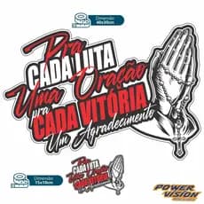 Adesivo Religioso Cada Luta uma Oração Decorativo Qualidade Premium Para Caminhão