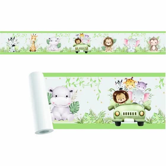 Faixa Adesiva Para Parede Decorativa Quarto Infantil Safari