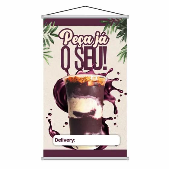 Banner Açaí Personalizado Promoção Açaí Do Seu Jeito