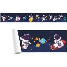 Faixa Adesiva Decorativa Para Quarto Infantil Astronauta 6un