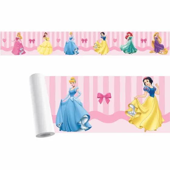 Faixa Adesiva Decorativa Para Quarto Infantil Princesas 6un